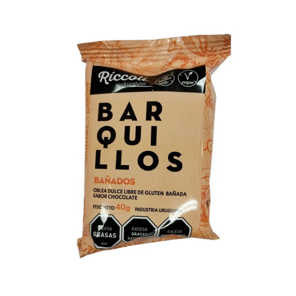 Barquillos Bañados De Chocolate Sin Gluten Riccoli 