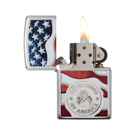 Encendedor Zippo American Stamp on Flag - 29395 Encendedor Zippo American Stamp on Flag - 29395
