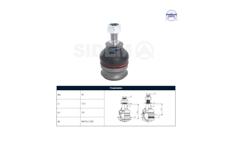 Rotula Del Hyundai Atos 98-25 Der/Izq Rotula Del Hyundai Atos 98-25 Der/Izq