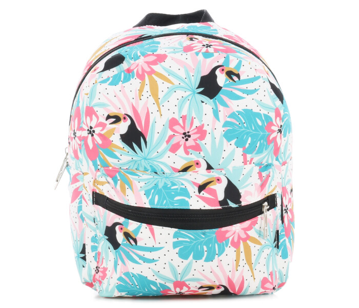 Mochila en tela estampada MICHONNE White/Flowers