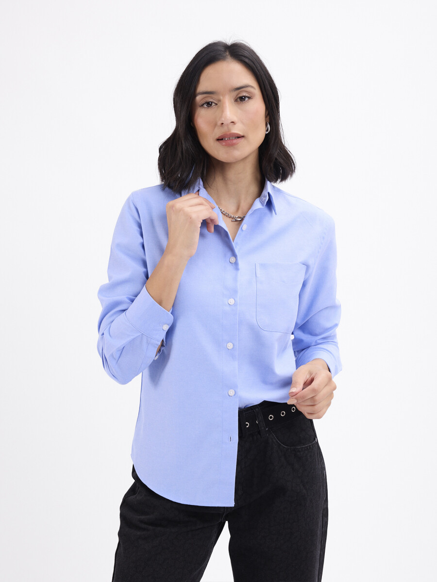 Camisa oxford Lia - azul 