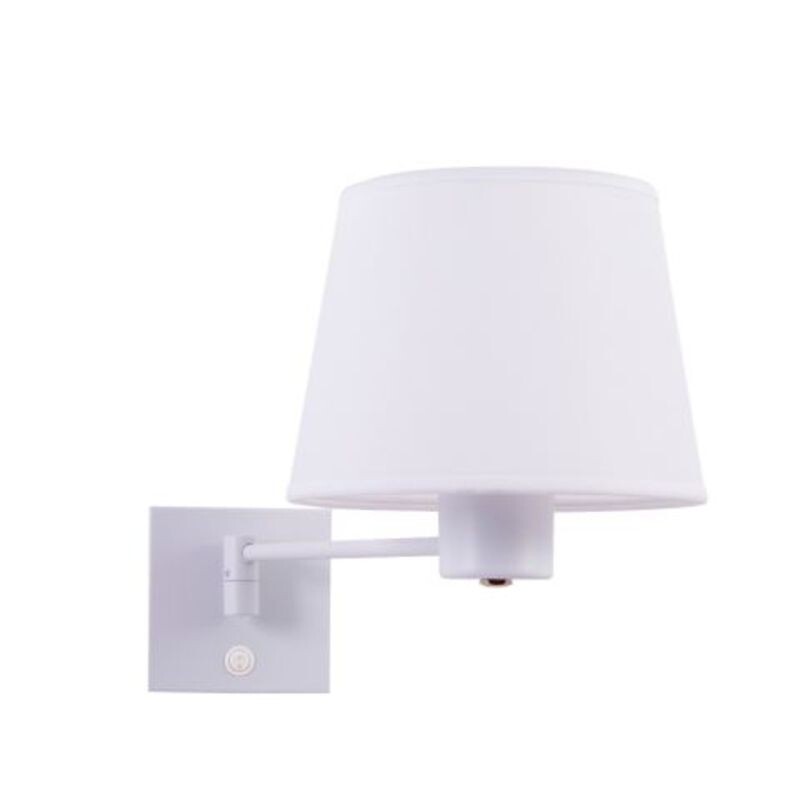 APLIQUE CON BRAZO SIMPLE Y PANTALLA CONICA 1L E27 BLANCO APLIQUE CON BRAZO SIMPLE Y PANTALLA CONICA 1L E27 BLANCO