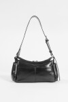 Cartera de hombro con bolsillos shinny negro