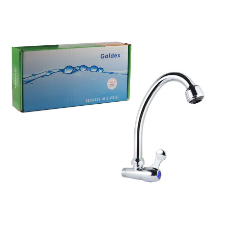 Grifo De Pared Para Agua Fría EH427 Goldex ACERO-INOXIDABLE