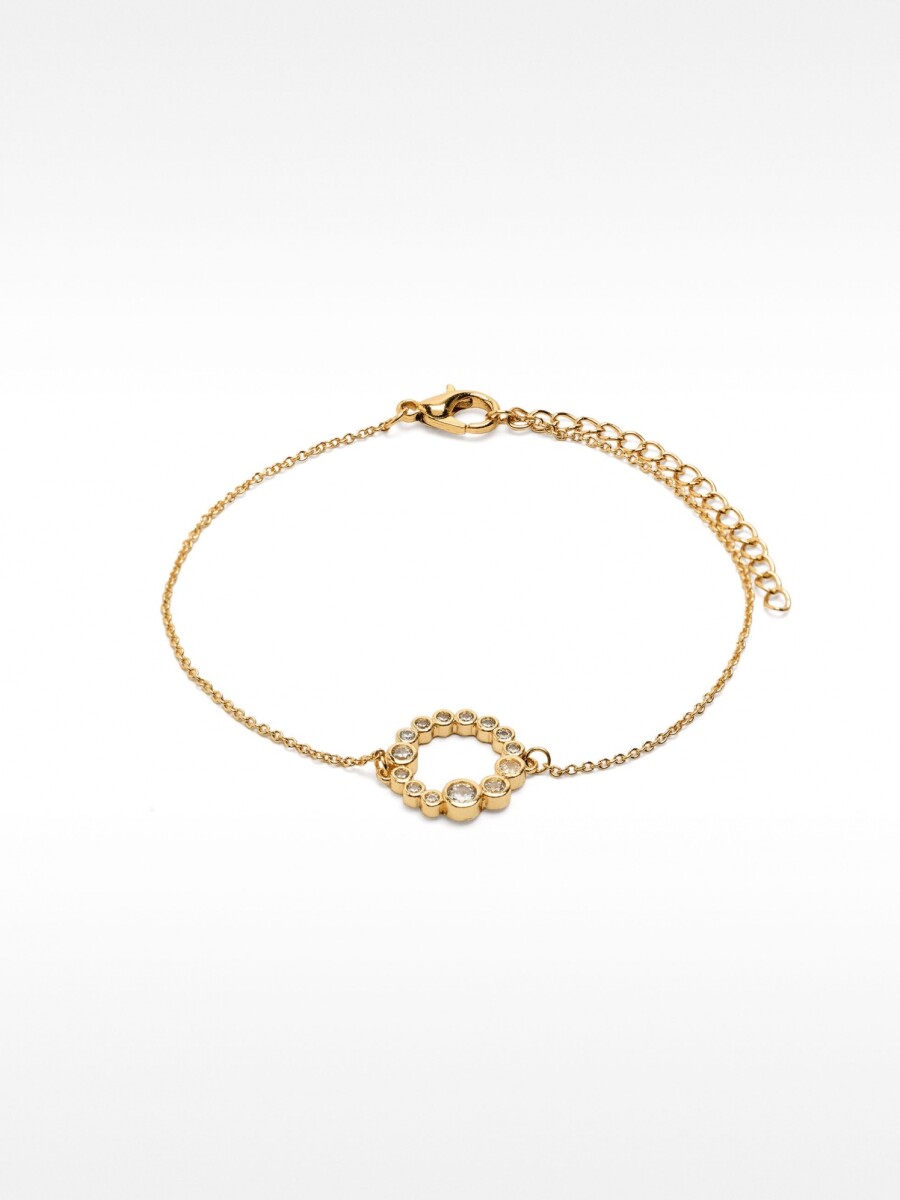 Pulsera Con Circonitas dorado