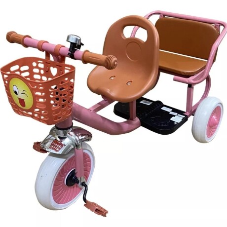 Triciclo Retro con Asiento Trasero ML-5007 ROSA