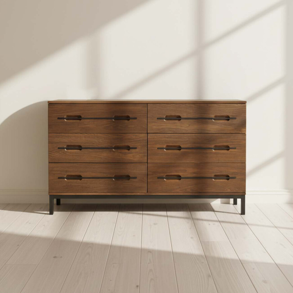 COMODA 6 CAJONES MADERA MARRON WILLOW