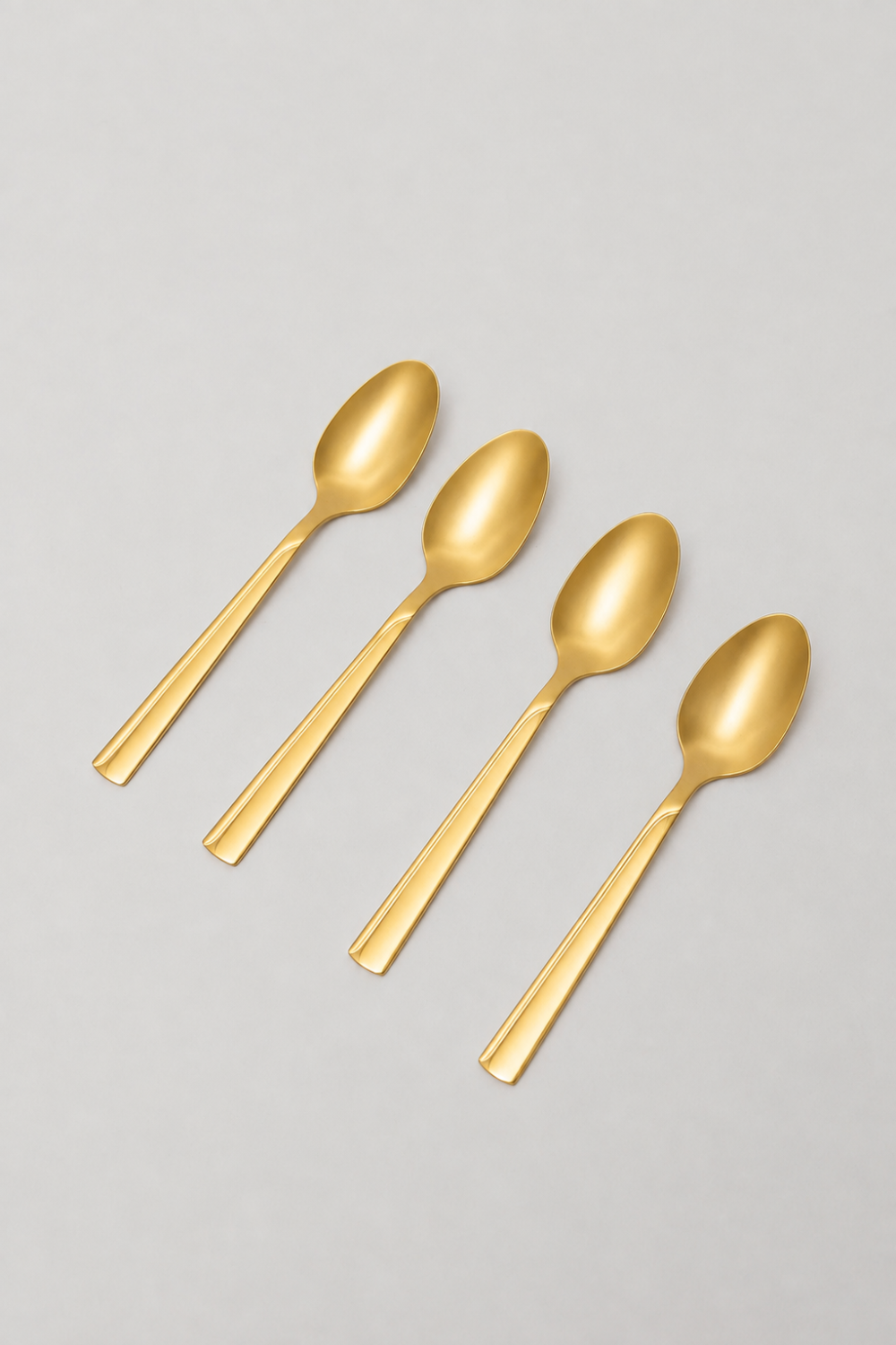 Cuchara Asher Para Café Set 4un,dorado Brillante Color Unico