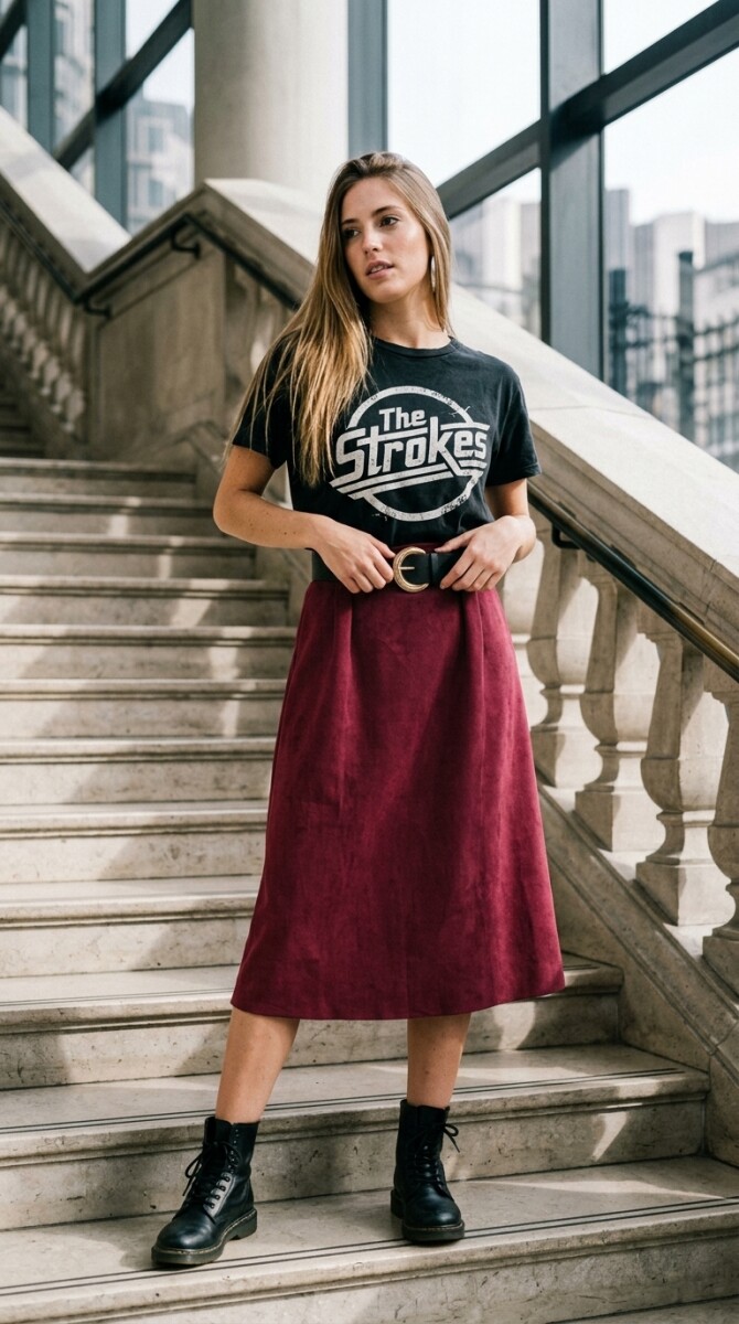 Pollera Celine - Magenta 