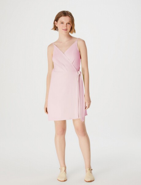 VESTIDO CORTO SIN MANGAS ROSADO
