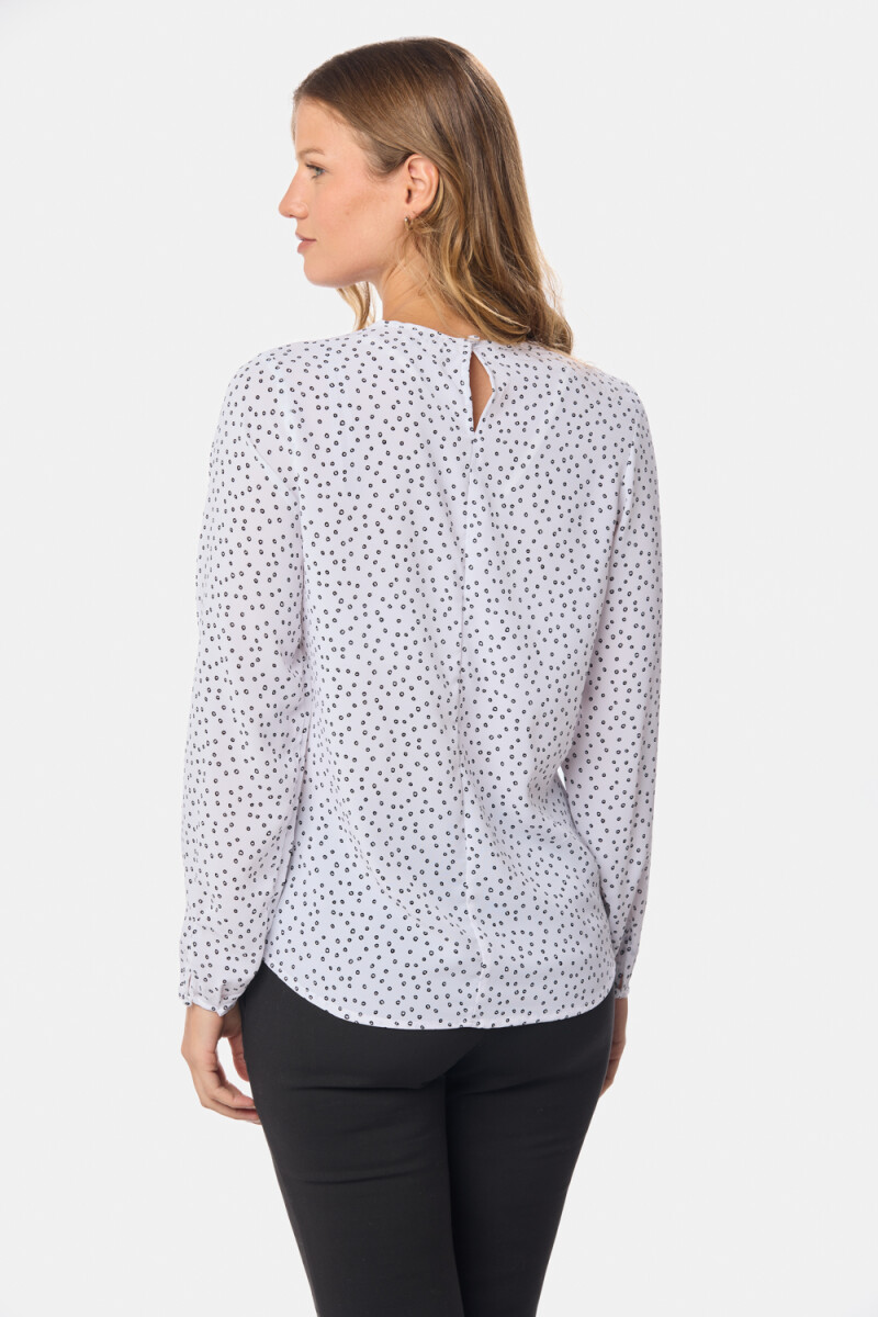 BLUSA ESTAMPADA CLÁSICA - Burbujas 