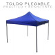 Gazebo Plegable Toldo Super Reforzado 2x2x2 Filtro Uv Pf Azul
