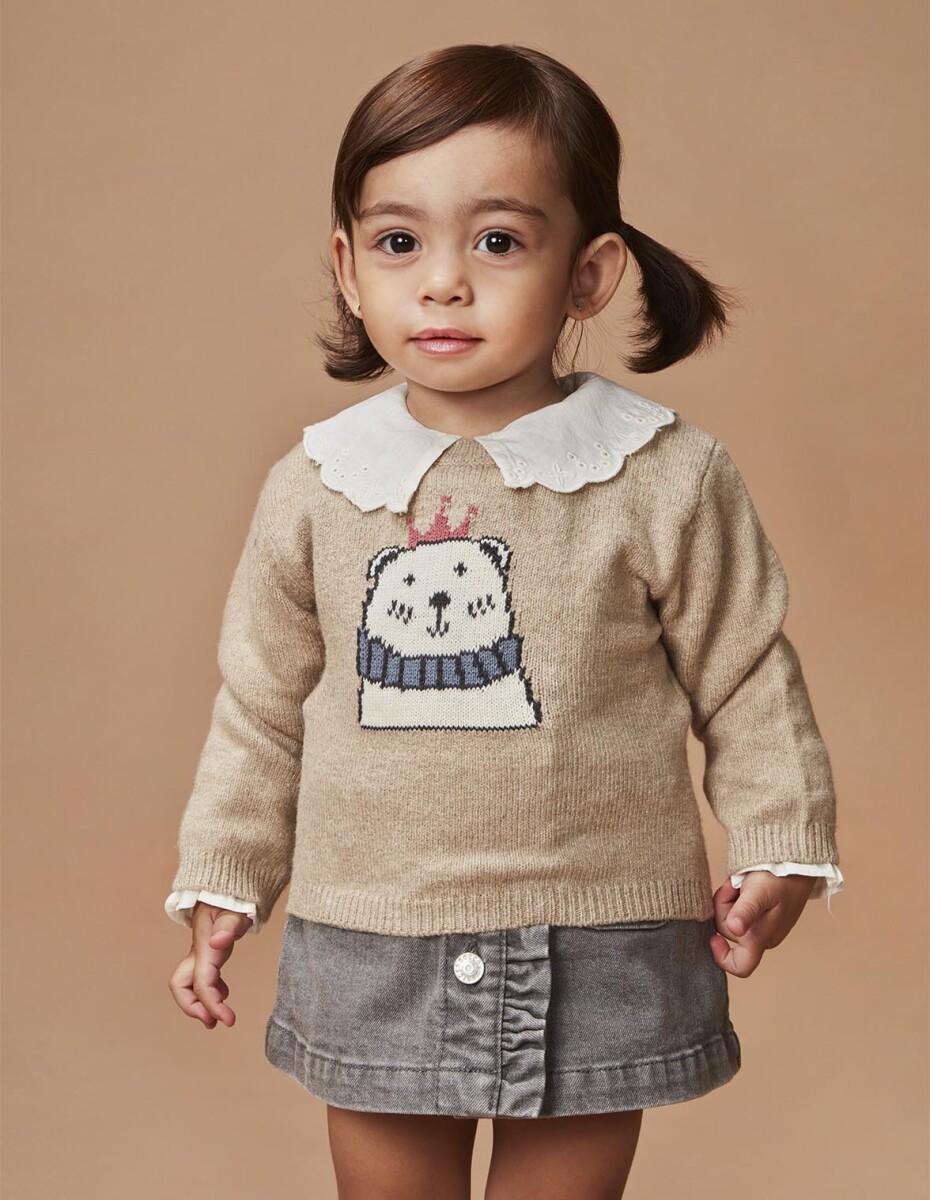 Jersey Con Intarsia - Arena Melange 