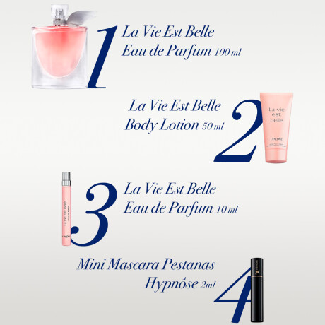 Set Perfume Lancome La Vie Est Belle EDP 100 ml + 10ml + Body Lotion + Mascara Pestañas 100 ml