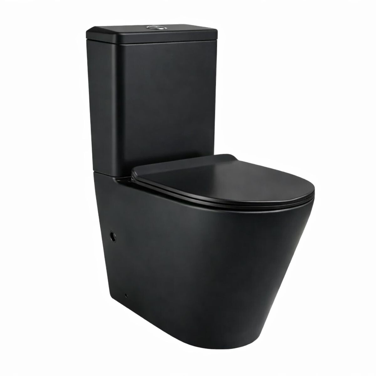 Inodoro Largo Con Mochila Vip Negro Mate 70x36.50x83cm 