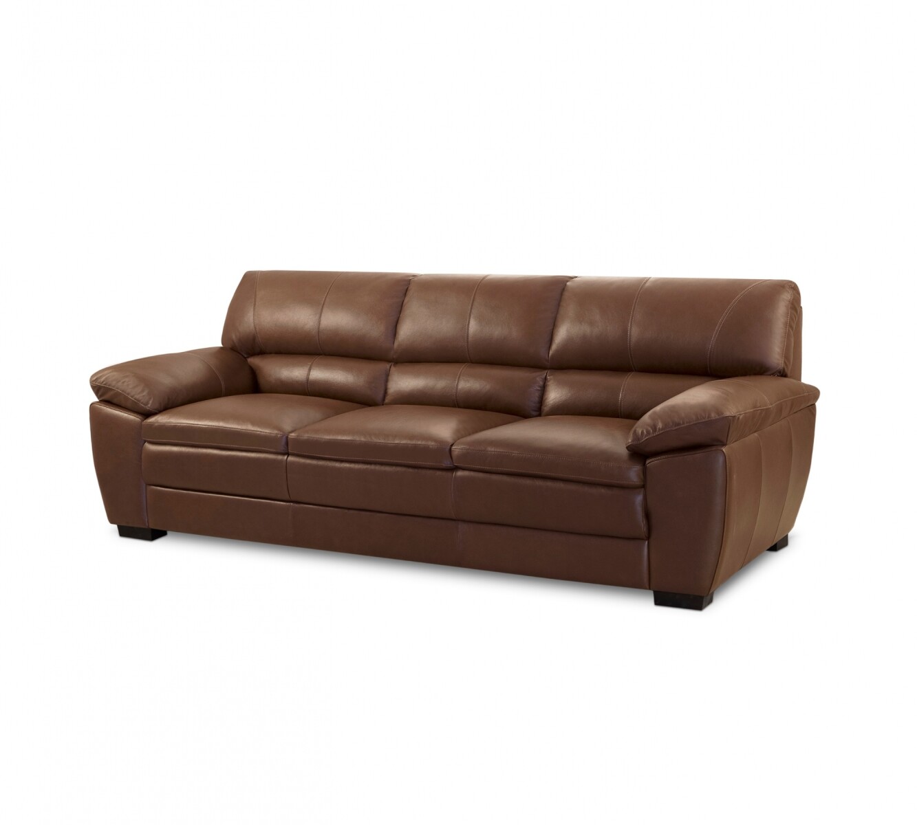 Sillón %100 Cuero - 3 Cuerpos - Premium - Caramelo 