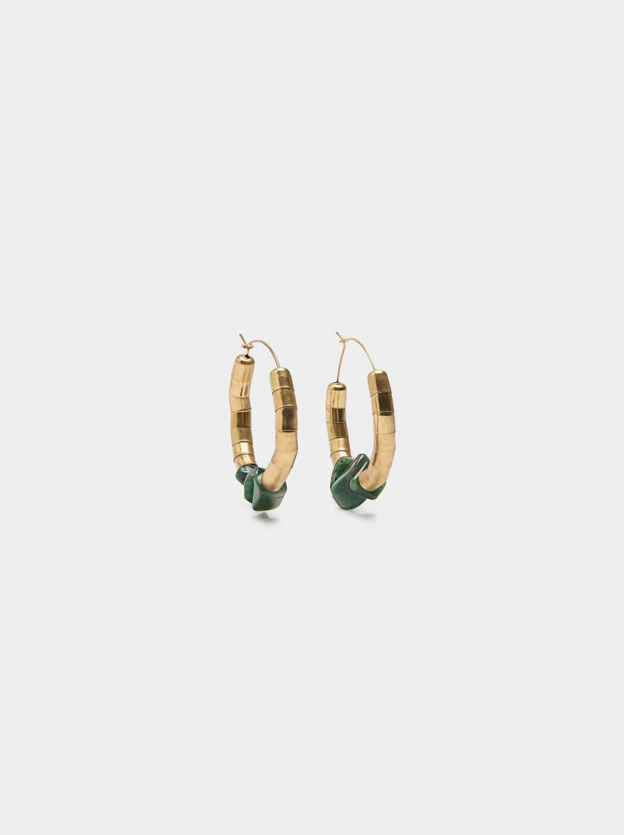 Aros Con Piedras - azul 