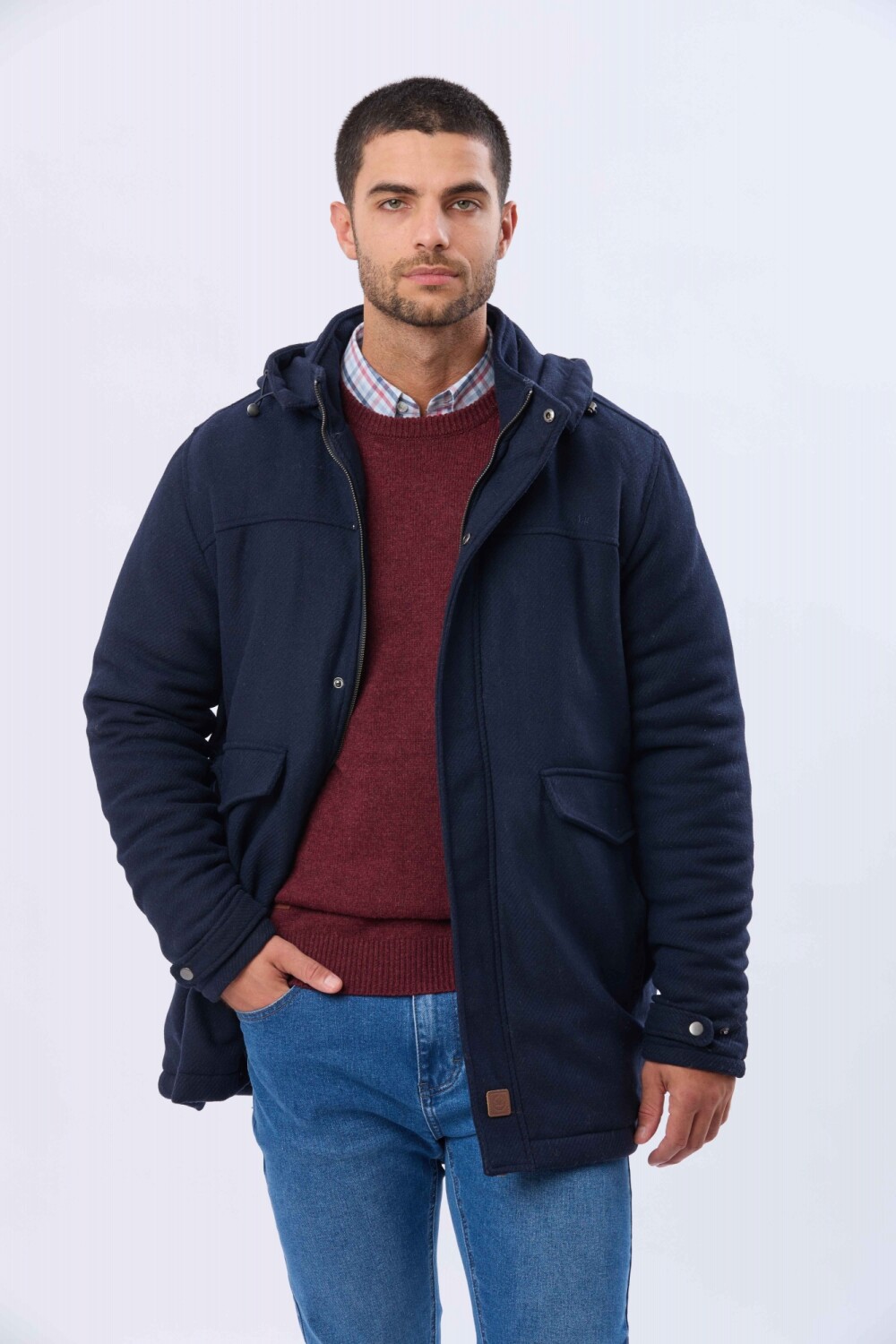 SACO DE PAÑO CON CAPUCHA Azul