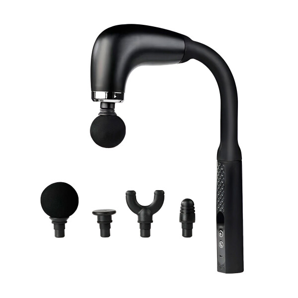 Masajeador Pistola De Masaje 9 Velocidades 4 Niveles USB Color Negro