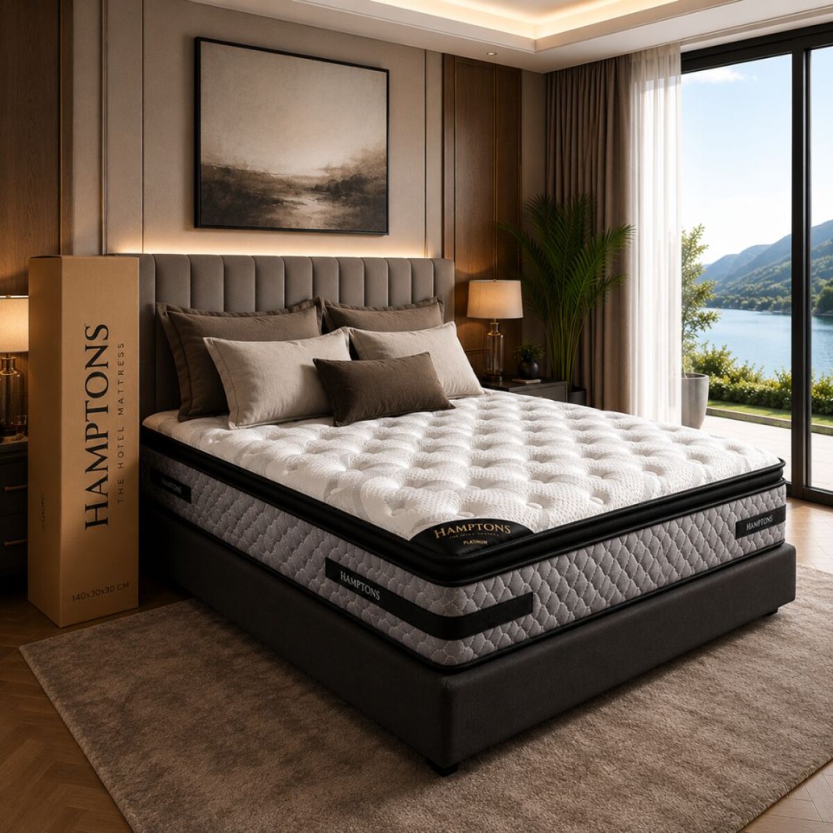 Colchon de resortes 2 Plazas Hamptons Platinum 