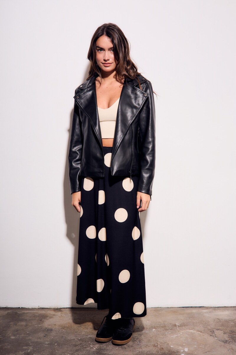 Falda Lunares Negro