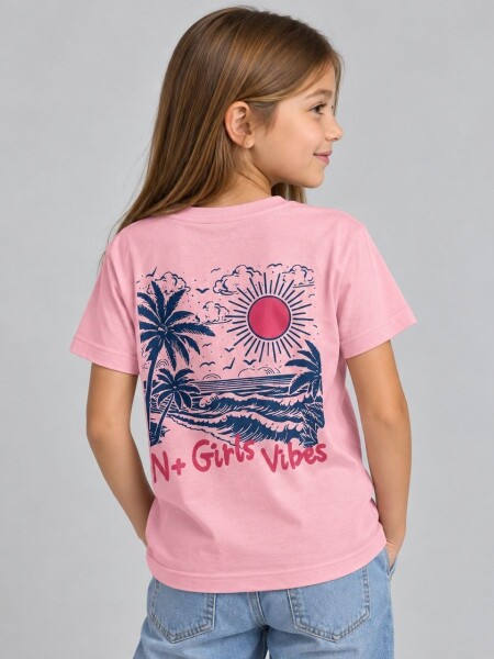 T-SHIRT N. SAILS 3452 M. C GIRLS ROSADO
