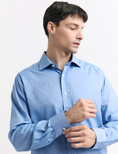 012677 CAMISA HARRINGTON LABEL Azul