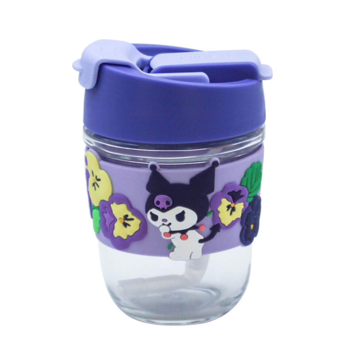 Vaso con tapa Sanrio 350ml - Kuromi 