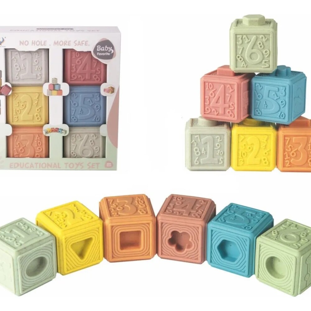 Cubos encastrables sensoriales de silicona AK Cubos encastrables sensoriales de silicona AK