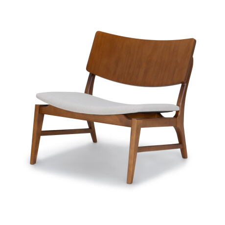 Butaca Zoe Eco - Nogal - Combinada - Tela Rústica Beige (4F)