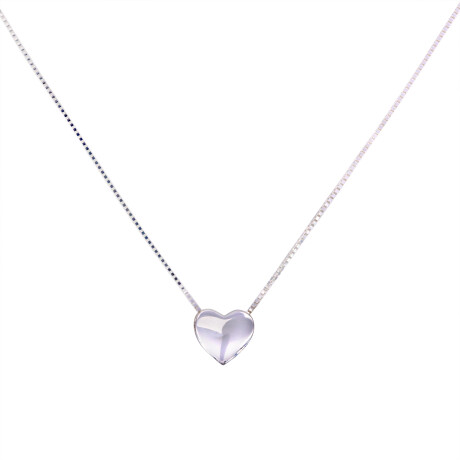 Cadena veneciana con corazón pasante de plata 925. Cadena veneciana con corazón pasante de plata 925.
