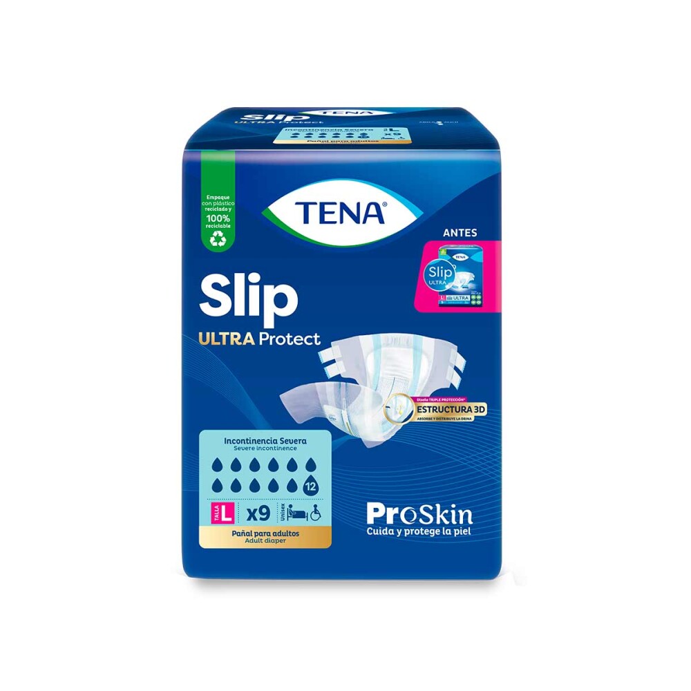 TENA PAÑAL ADULTO SLIP GDE PAQ. X 9 UNID única