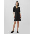 V-BUTTON FRONT SS DRESS BLACK