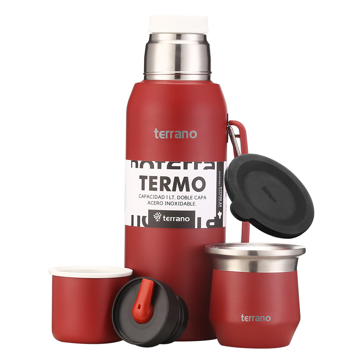 Set Acero 1LT. Mate Flap - Rojo 