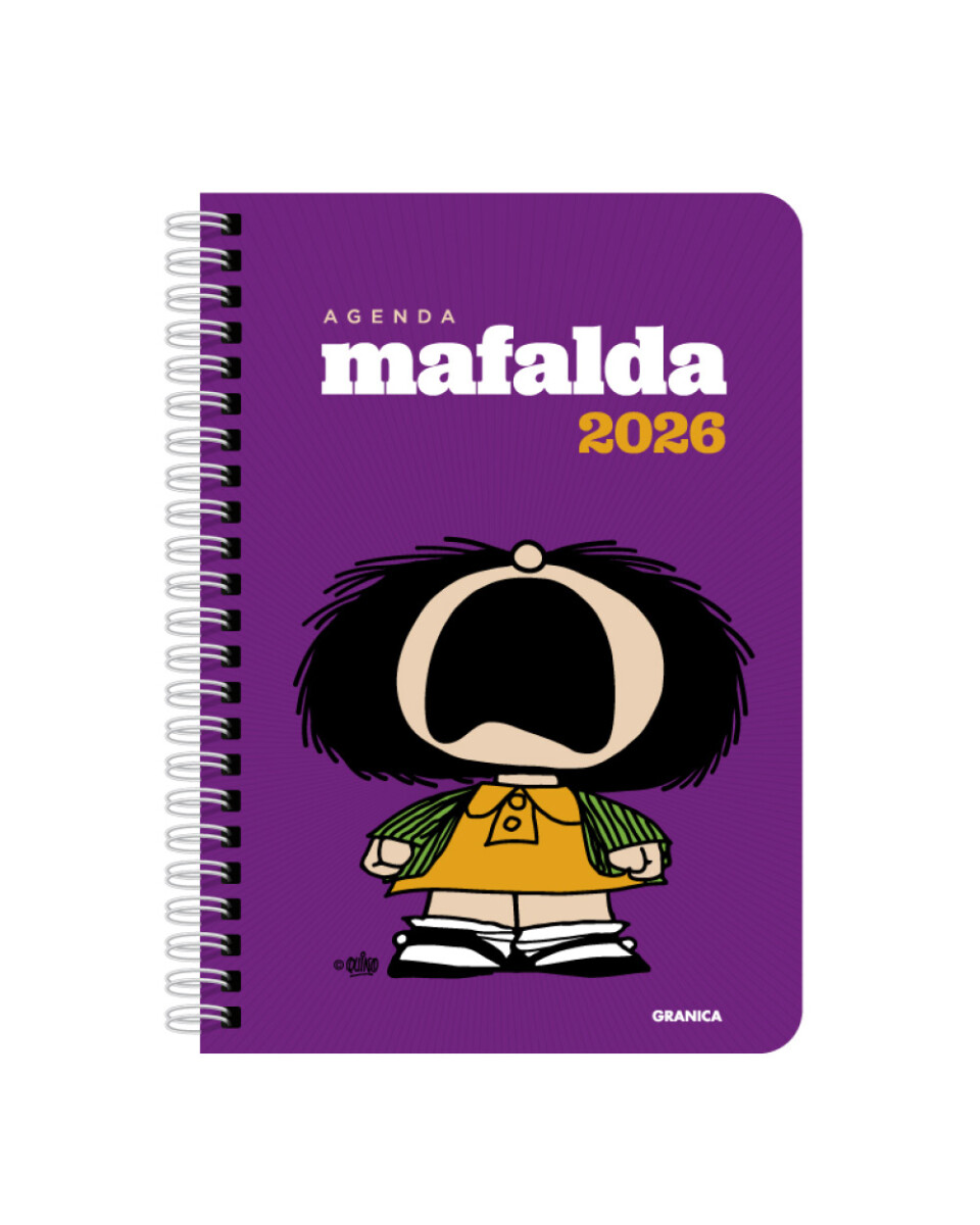 AGENDA MAFALDA 2026 ANILLADA VIOLETA 