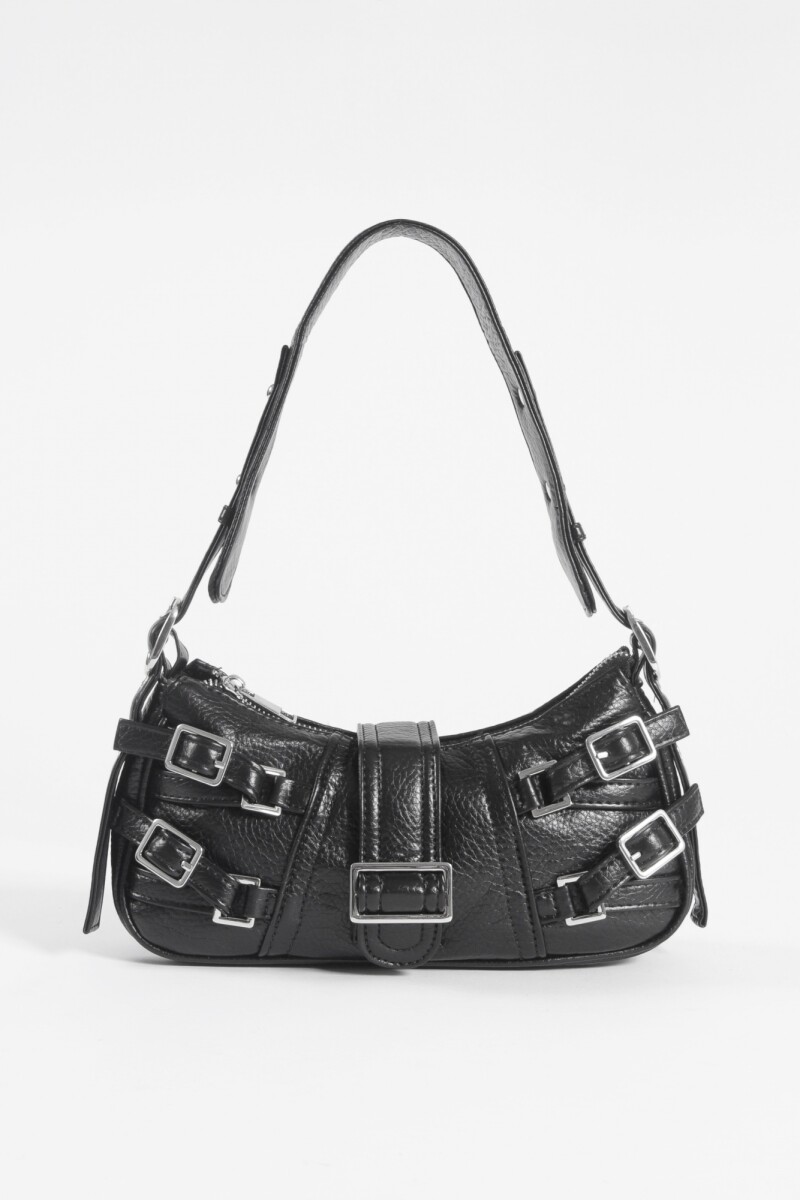 Cartera de hombro hebillas negro