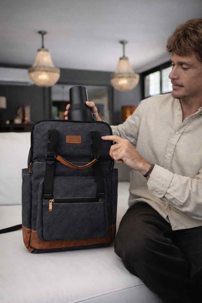 MATERA MOCHILA LANIN - CANVAS HUMO 