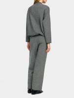 Pantalón De Punto Cintura Elástica gris