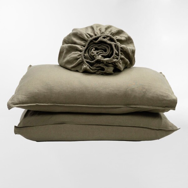 FUNDA DE DUVET FRENCH FLAX LINEN Oliva - SUPER KING