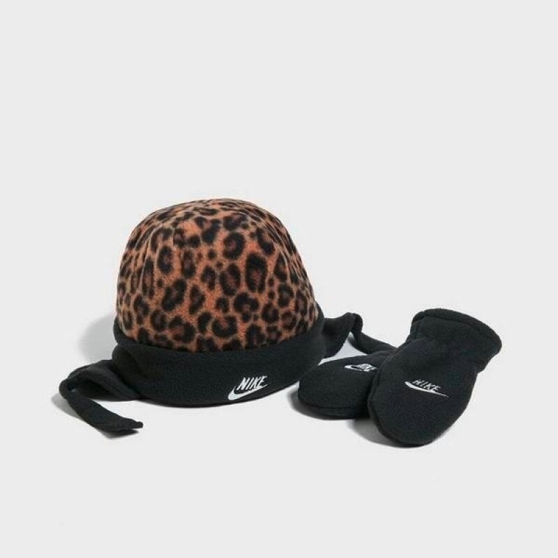Set Nike Leopard Baby Trapper Unisex Negro
