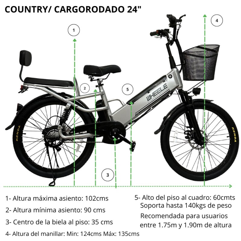 Bicicleta Eléctrica Wheele Country Cargo Grey 20"" WHEELE COUNTRY/CARGO 20"""" GREY