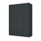Ropero Americano PLUS 4 puertas 2 cajones - 100%MDF Gris