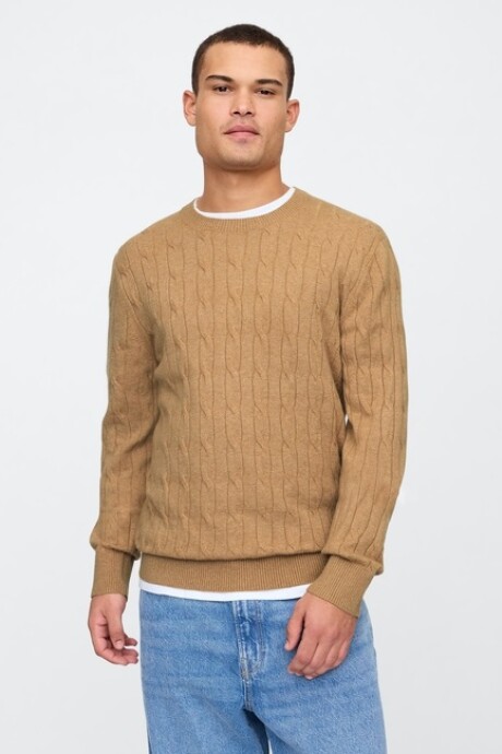 Buzo Cashsoft Ochos Hombre Soft Camel Heather