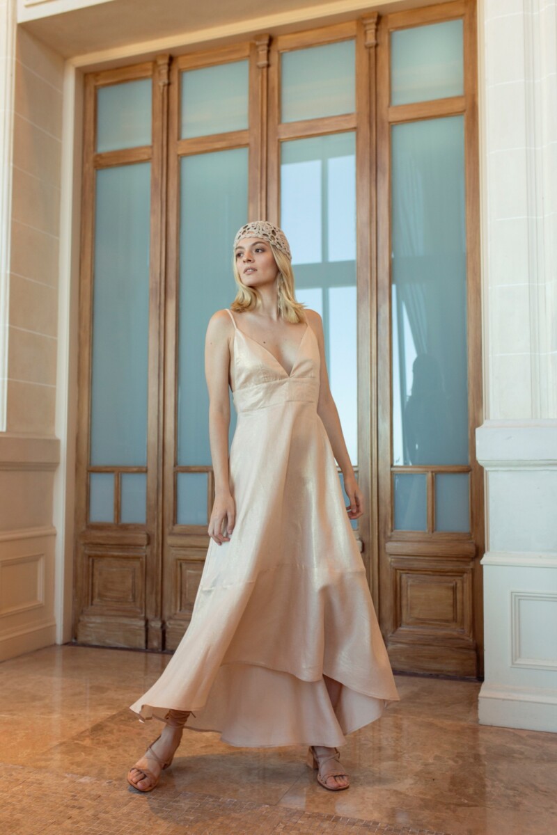 VESTIDO ESTERLICIA LUREX - Beige 