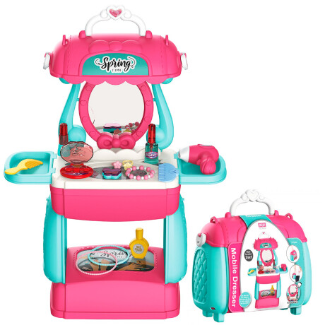 Set Tocador Infantil En Valija Juego Belleza + 26 Accesorios Jug007007