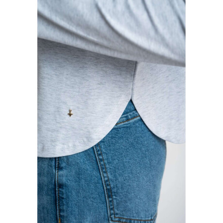 Remera Algodón Elastano Gris Melange