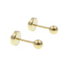 Caravanas abridores bebe bolita chica en oro amarillo 18k Caravanas abridores bebe bolita chica en oro amarillo 18k