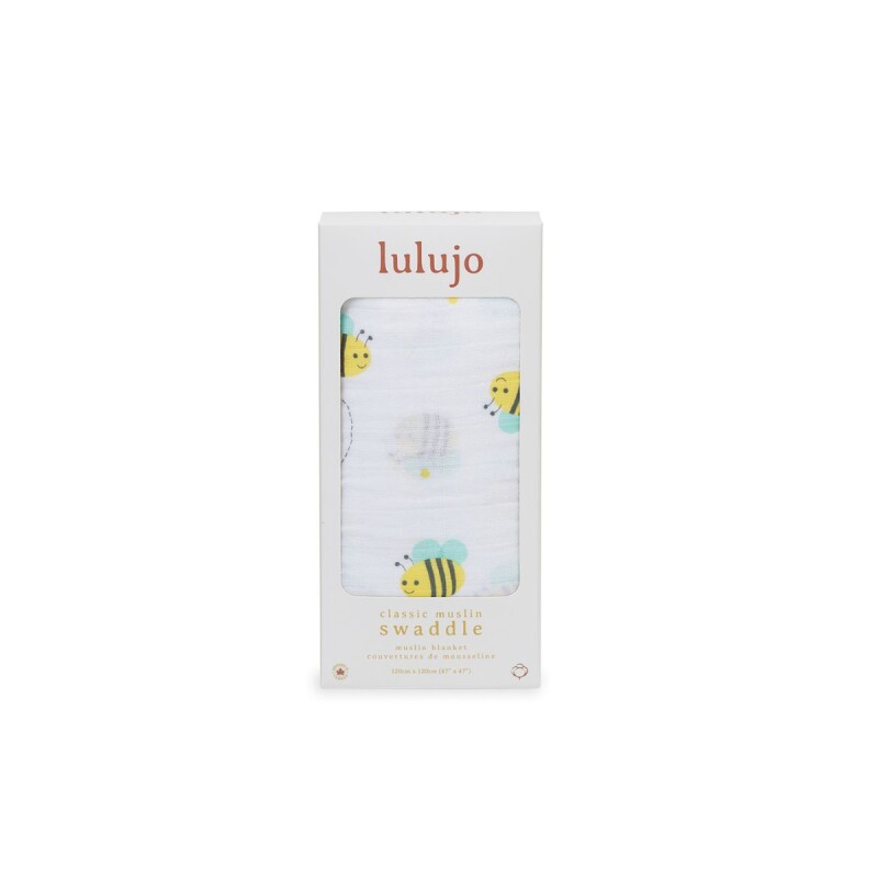 LJ42 Manta Muselina Lulujo 100x100 Bumbling Bee Lulujo