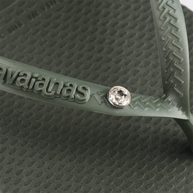 Ojotas Havaianas Slim Crystal Swarovski II Verde