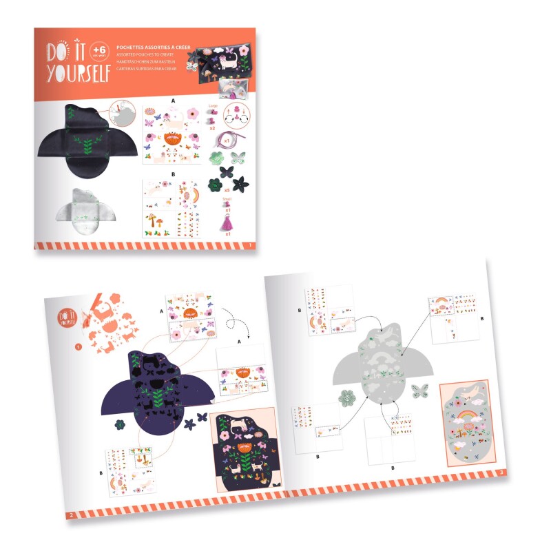 DJ079 Set De Manualidades Para Hacer Monederos Do It Yourself Djeco 6+